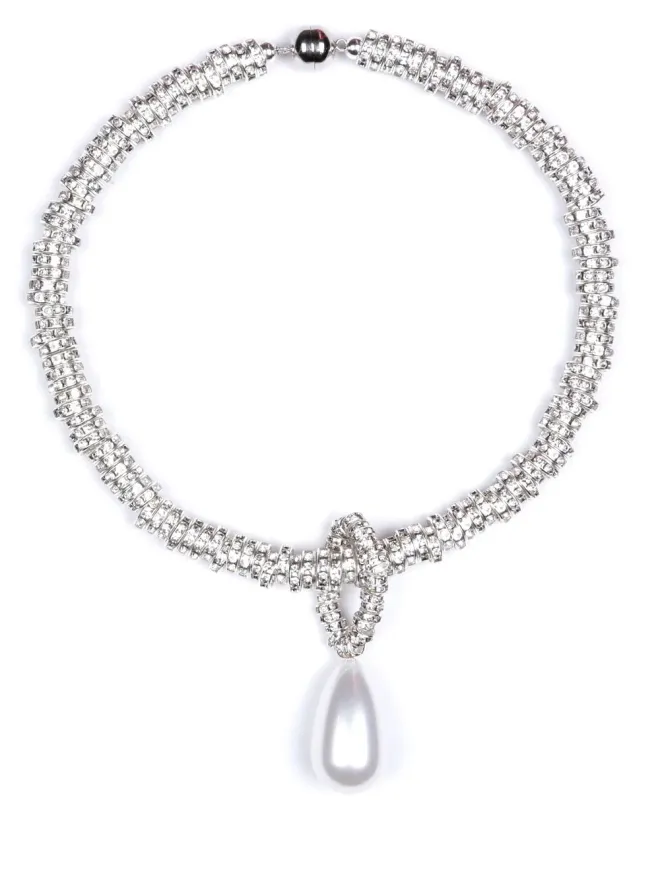 Julietta JULIETTA パールペンダント クリスタル装飾 ネックレスの商品画像