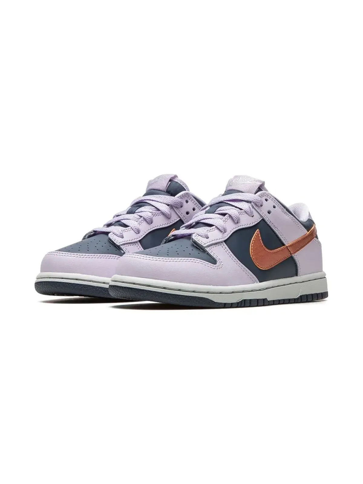 Nike Kids ダンク ロー SE サンダーブルー スニーカー - 画像3