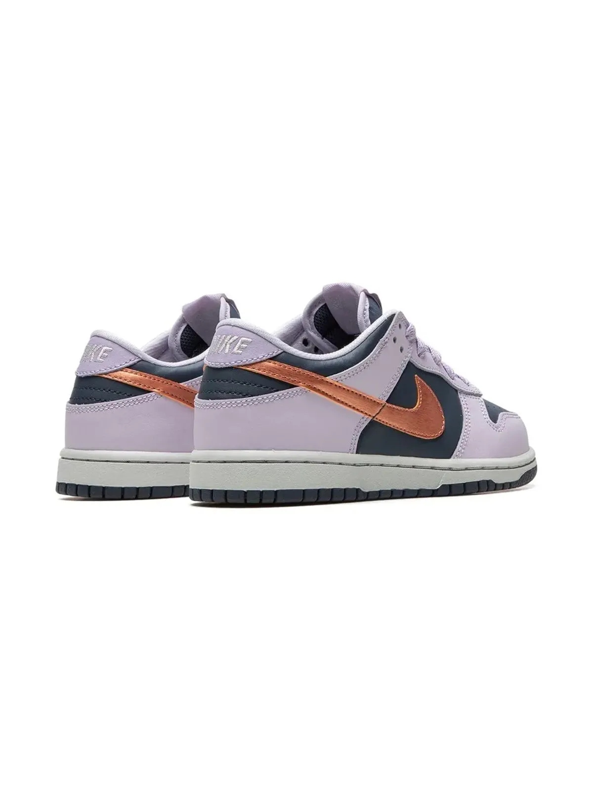 Nike Kids ダンク ロー SE サンダーブルー スニーカー - 画像4