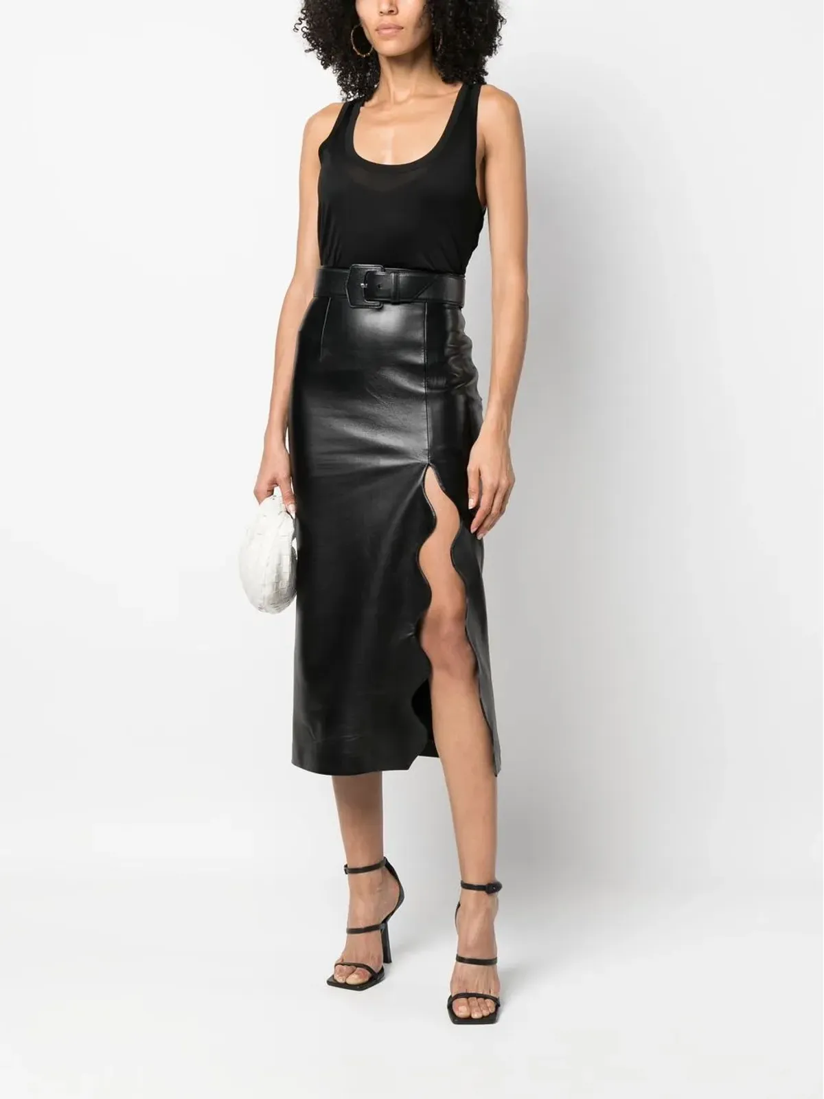 TOM FORD ロゴパッチ付きシルク タンクトップ - ブラック - 画像2