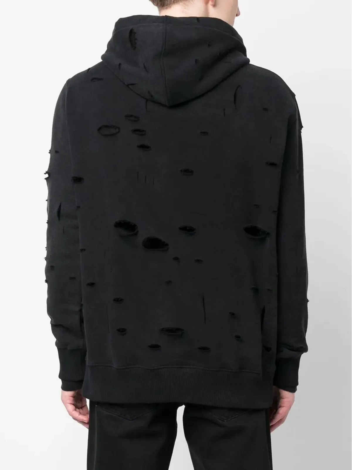 Givenchy ダメージ風ドローストリング付きフーディー - 画像4