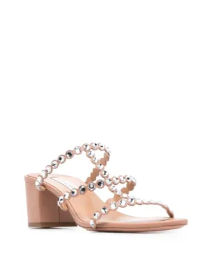 Aquazzura クリスタル装飾オープントゥサンダル - サムネイル2