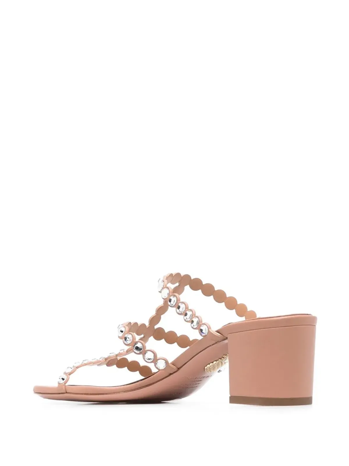 Aquazzura クリスタル装飾オープントゥサンダル - 画像3