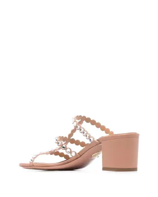 Aquazzura クリスタル装飾オープントゥサンダル - サムネイル3