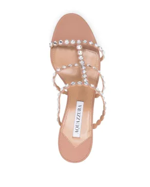 Aquazzura クリスタル装飾オープントゥサンダル - サムネイル4