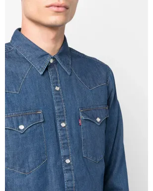 Levi's 長袖デニムシャツ ブルー - サムネイル5