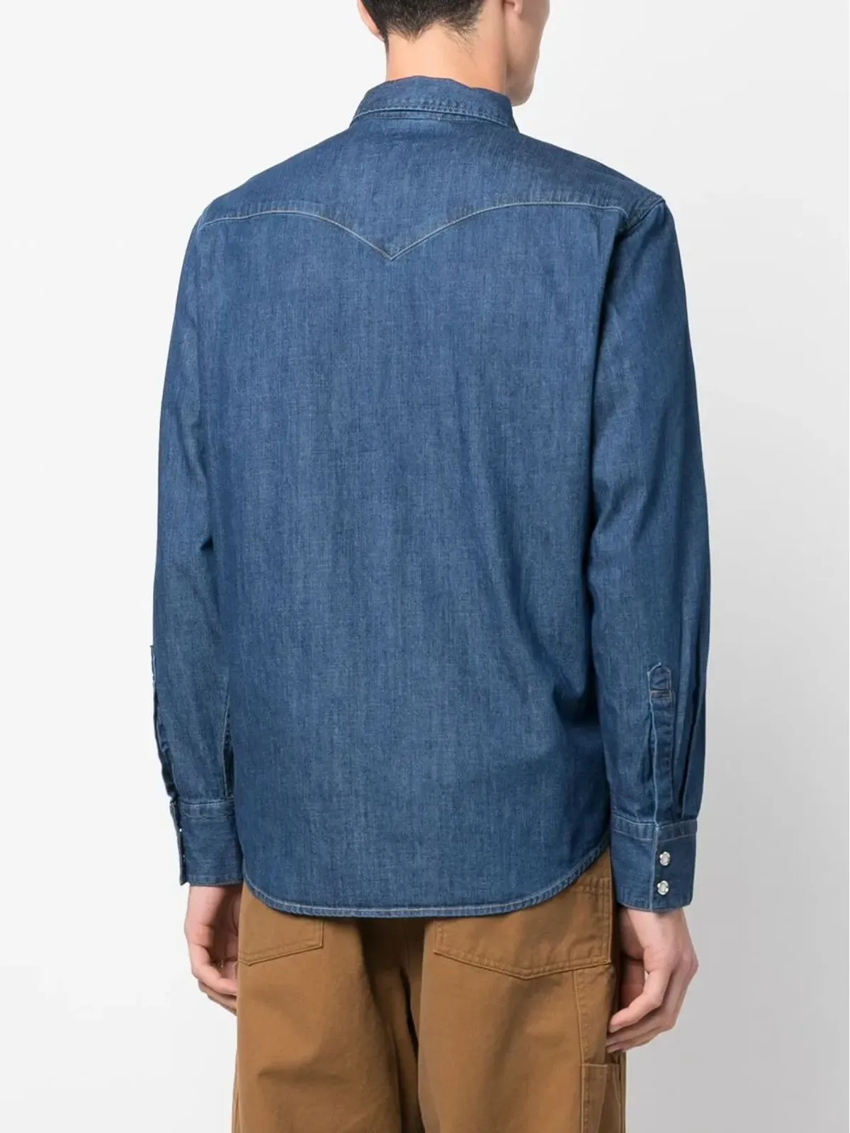 Levi's 長袖デニムシャツ ブルー - 画像4
