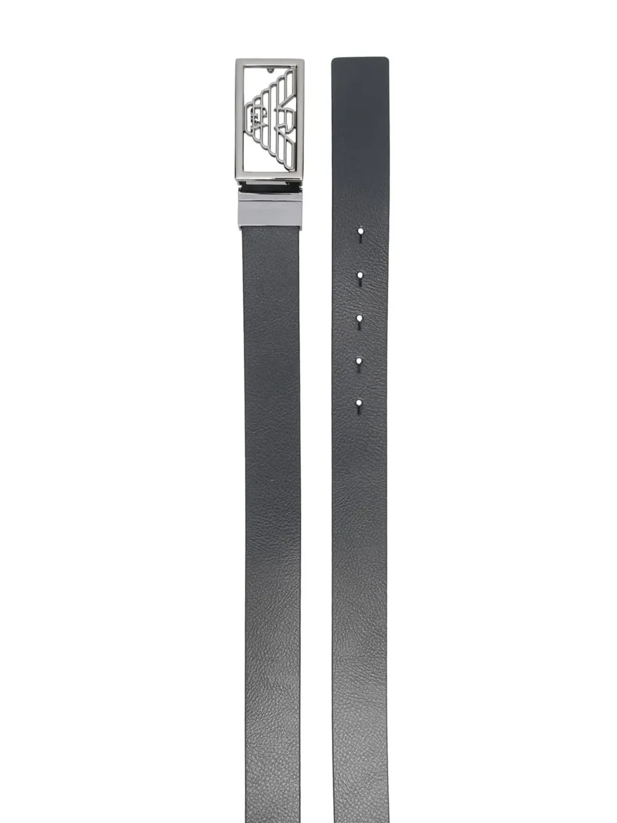 Emporio Armani ロゴプレートバックルベルト - 画像2