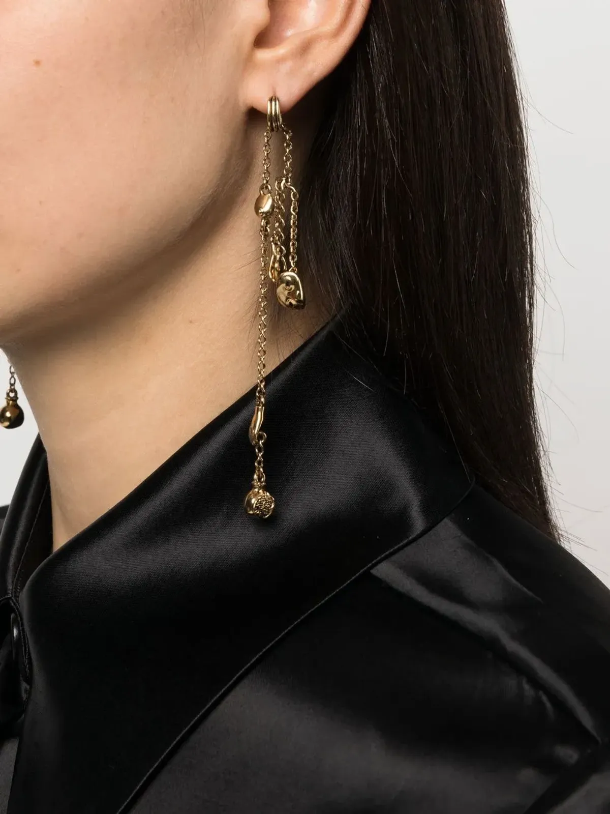 LEMAIRE ペンダントドロップピアス - ゴールド - 画像2