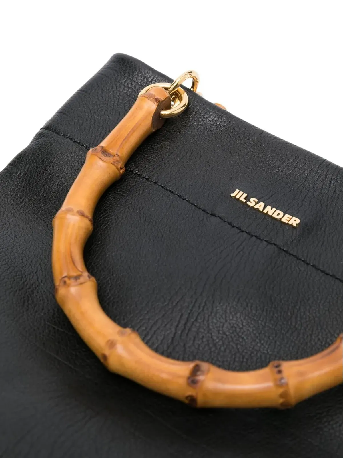 Jil Sander ロゴプレート付きレザートートバッグ - 画像4