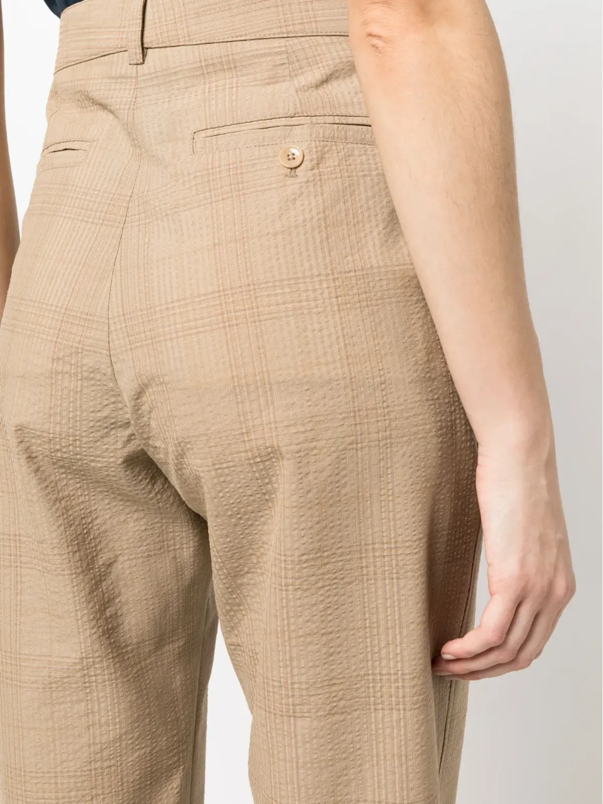 LEMAIRE チェック柄ハイウエストパンツ - 画像5