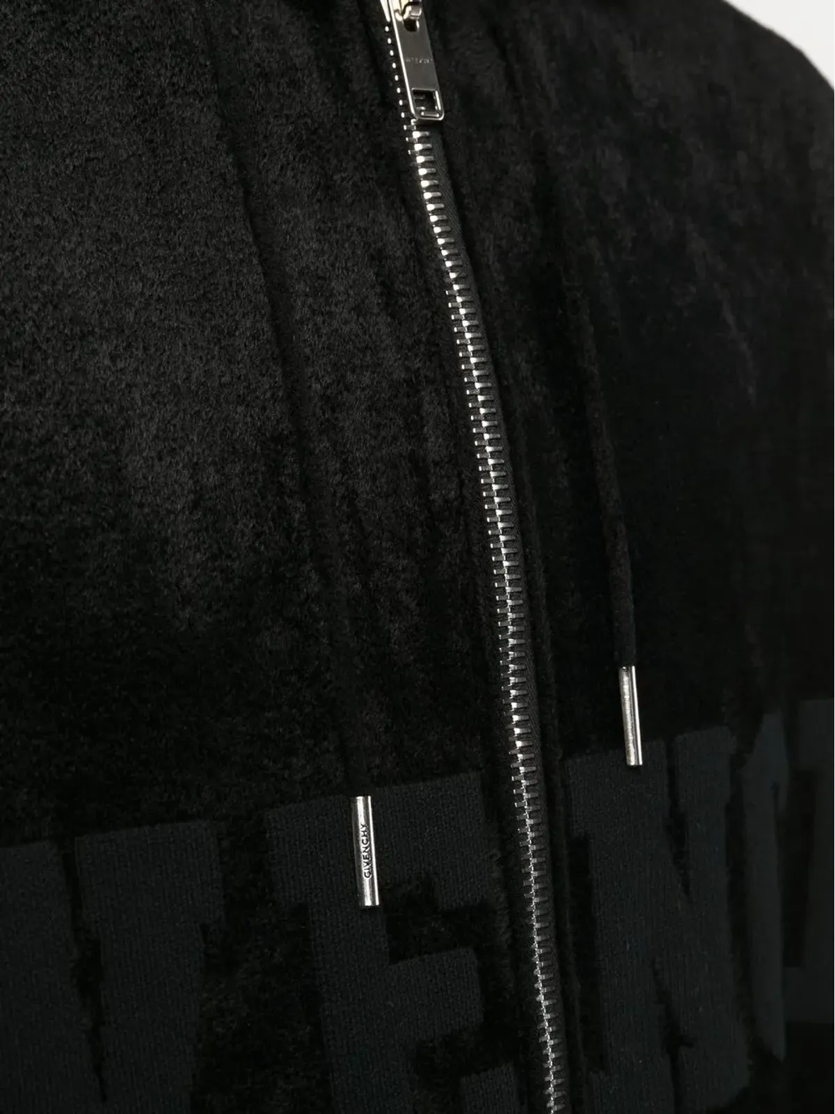 Givenchy ロゴプリントジップアップフーディ - ブラック - 画像5