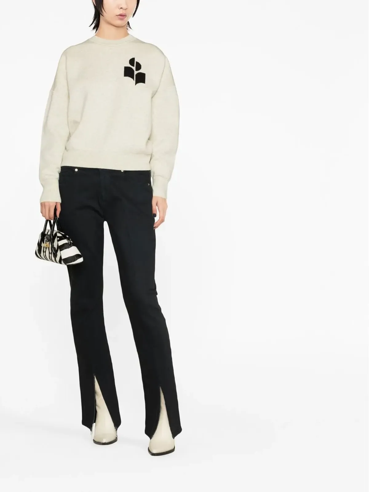 MARANT ÉTOILE Atlee インターシャ編み リラックス ジャンパー - 画像2