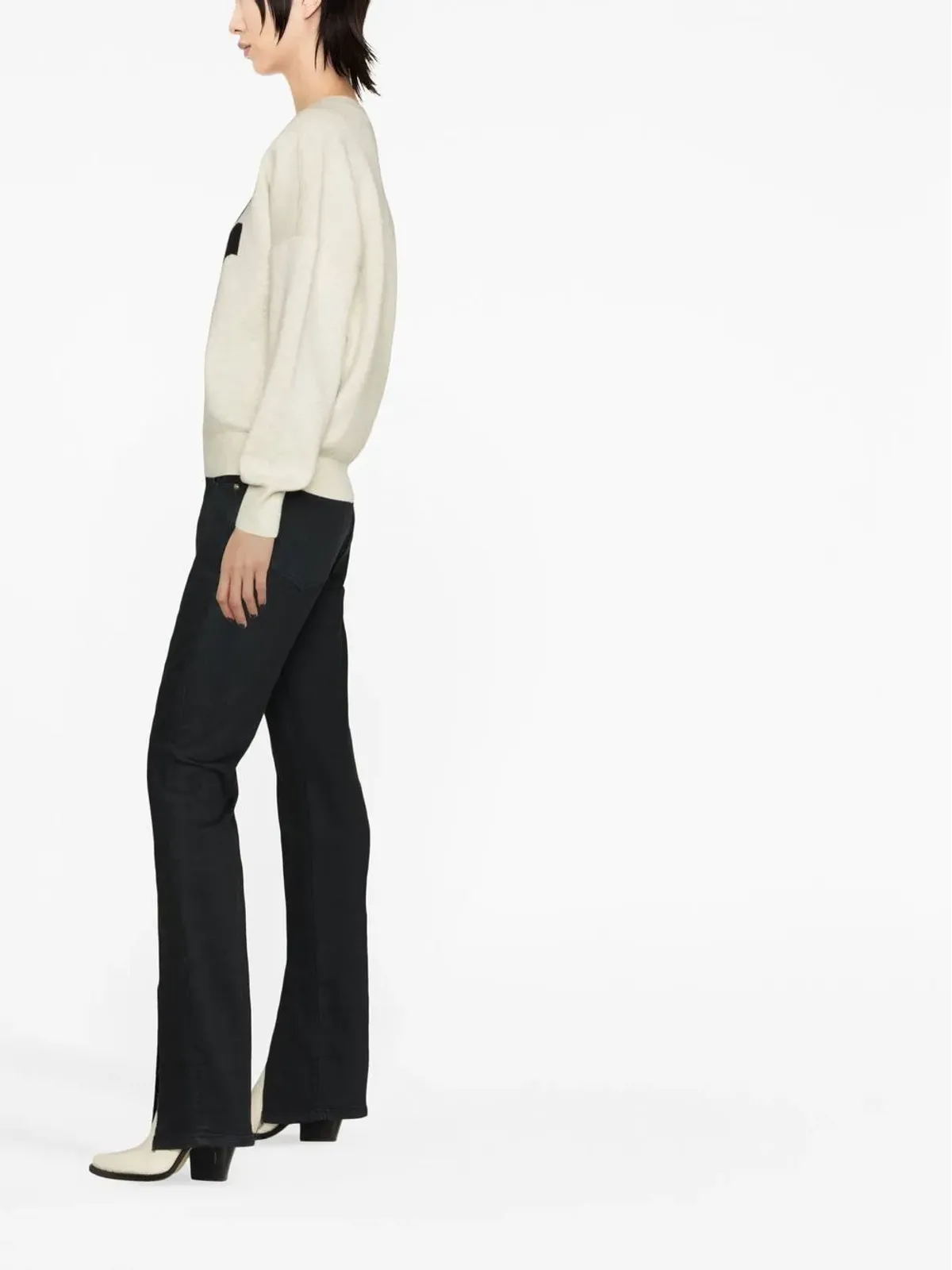 MARANT ÉTOILE Atlee インターシャ編み リラックス ジャンパー - 画像4