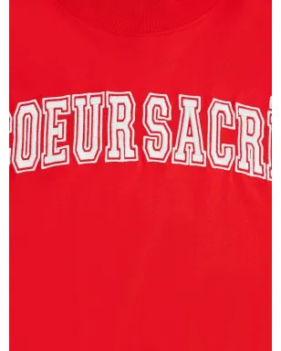 AMI Paris コエール・サクレ クロップドTシャツ - レッド - サムネイル5