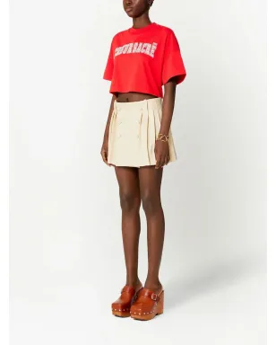 AMI Paris コエール・サクレ クロップドTシャツ - レッド - サムネイル2