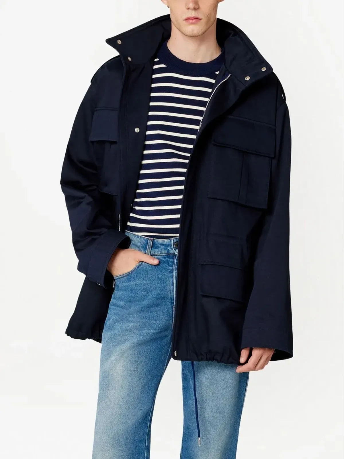 AMI Paris ジップアップポケットディテール コート - 画像3