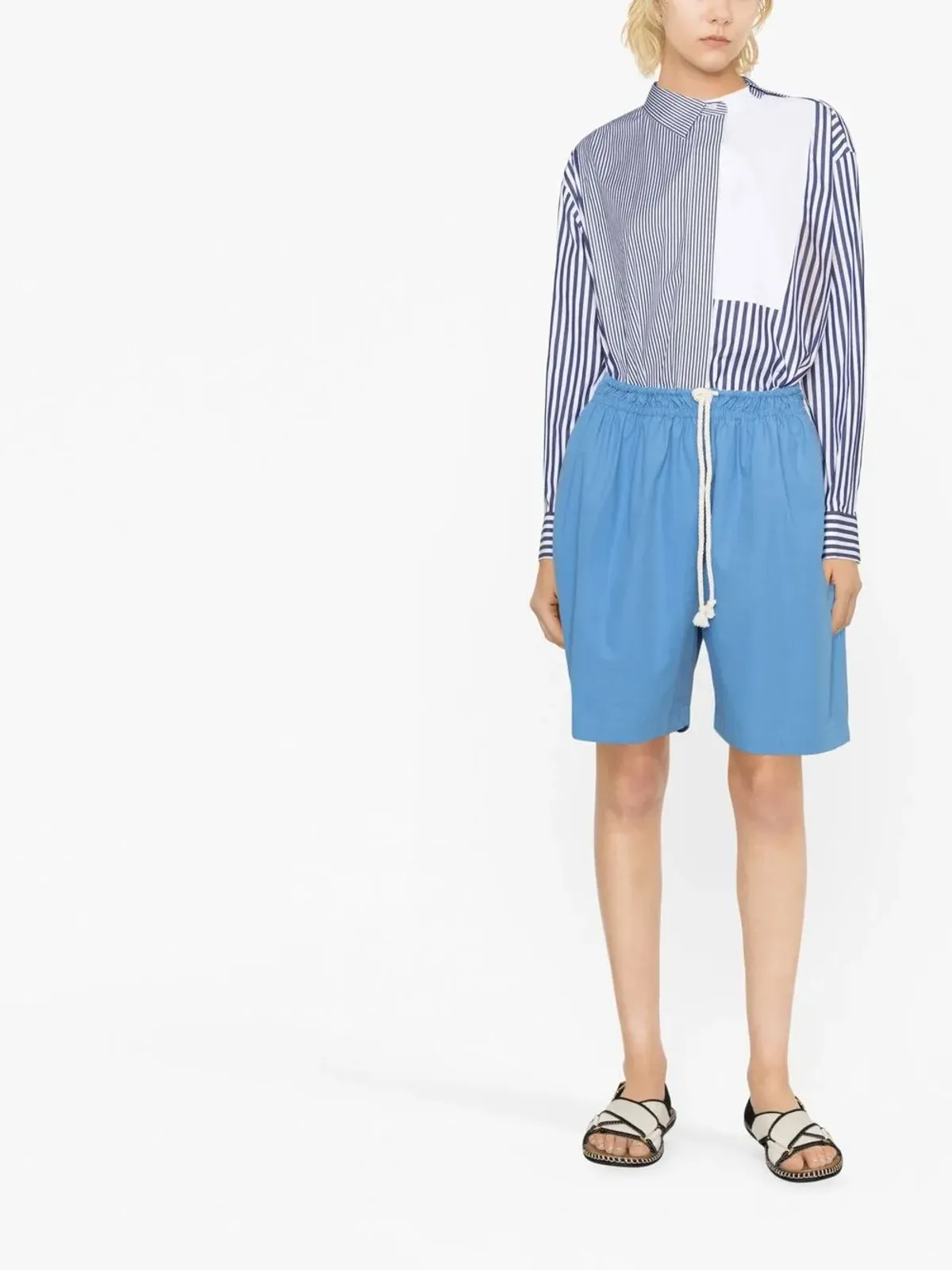 Jil Sander ドローストリングウエスト コットンショーツ - 画像2