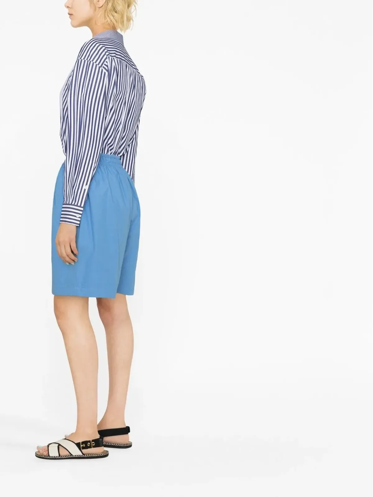 Jil Sander ドローストリングウエスト コットンショーツ - 画像3