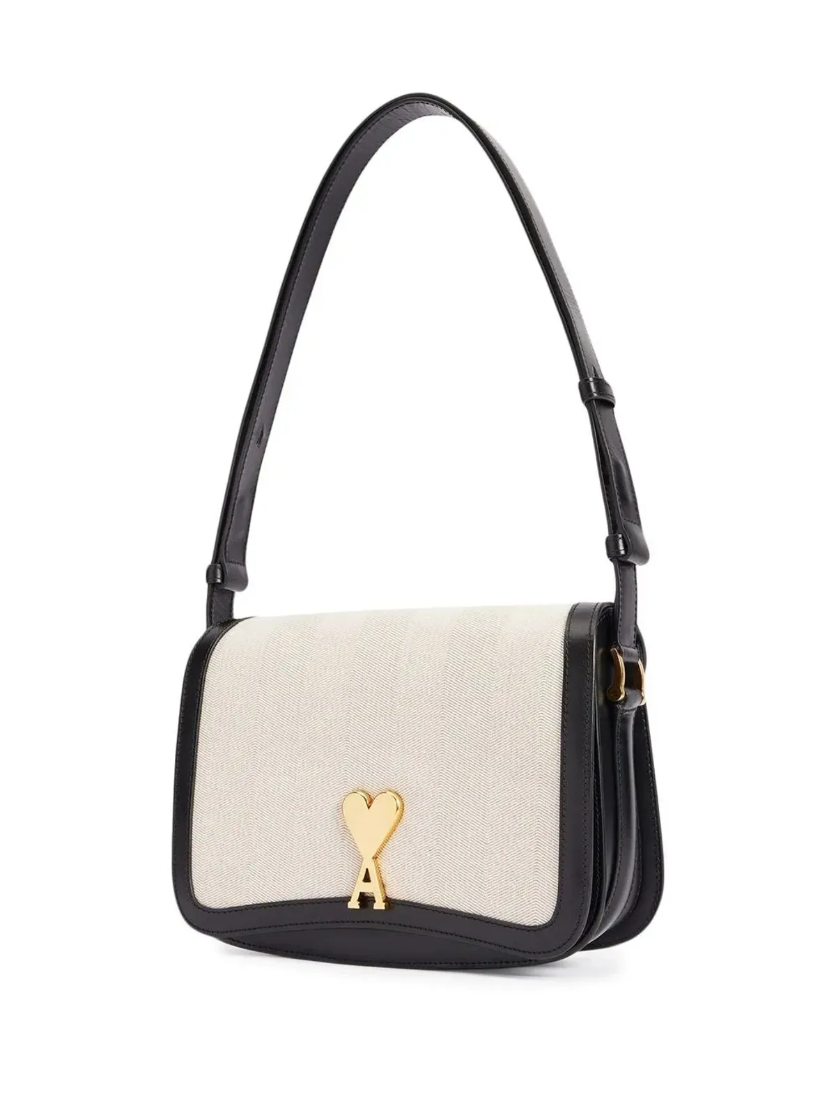 AMI Paris two-tone shoulder bag - Black - 画像3