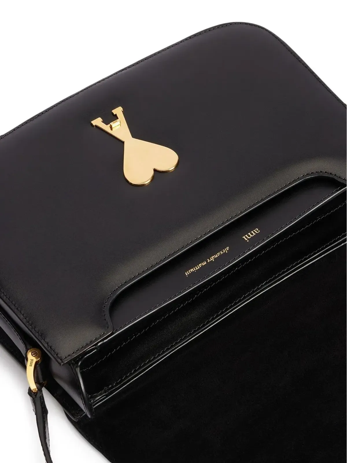 AMI Paris two-tone shoulder bag - Black - 画像4