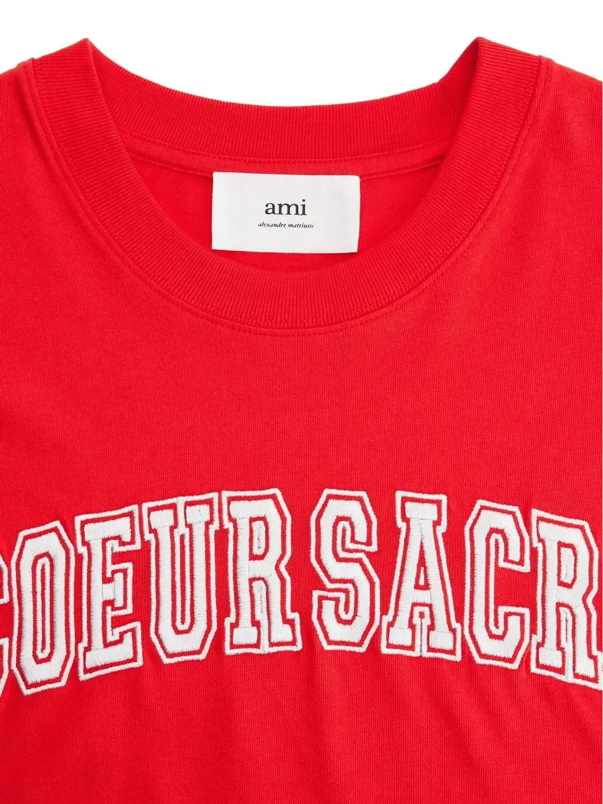 AMI Paris 刺繍ロゴ入りコットンTシャツ - 画像5