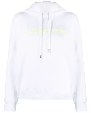 Lanvin 刺繍ロゴ コットン パーカー ホワイト - サムネイル1