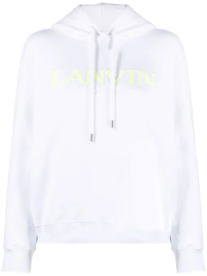 Lanvin Lanvin 刺繍ロゴ コットン パーカー ホワイトの商品画像