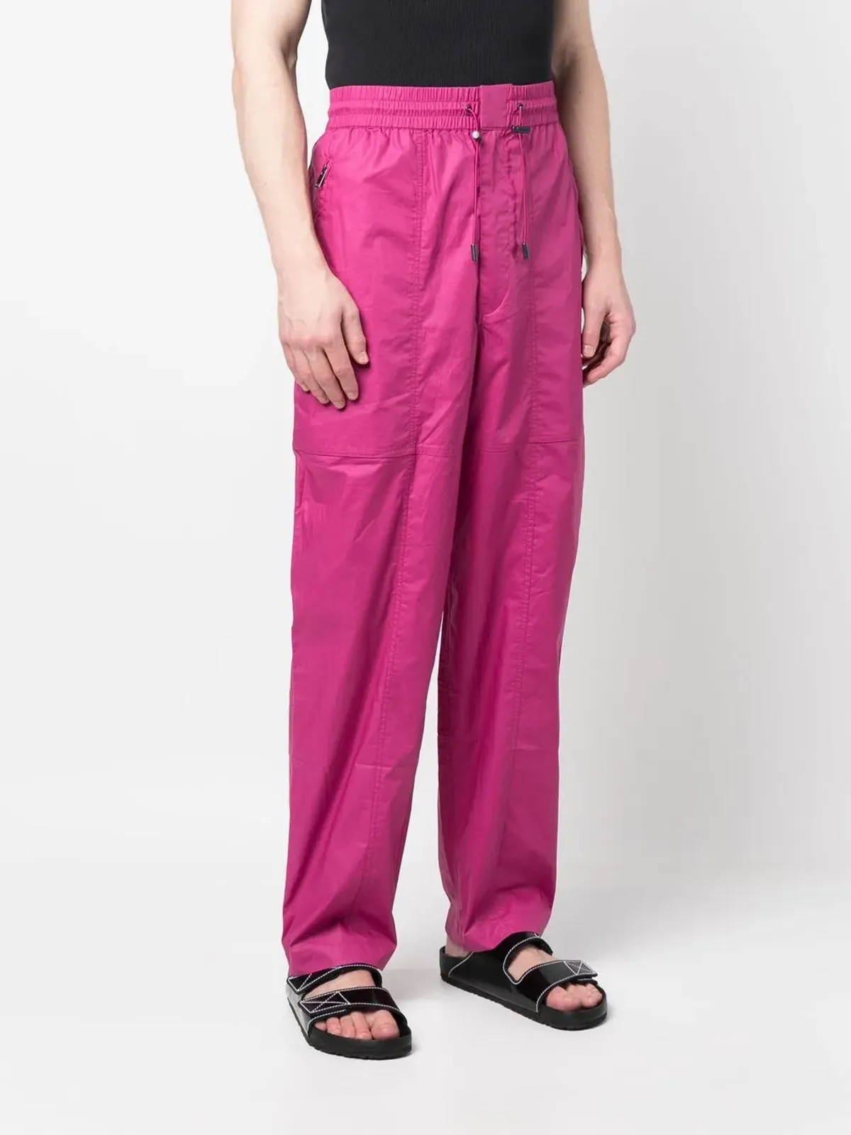 MARANT Ezra オーガニックコットン トラックパンツ ピンク - 画像3