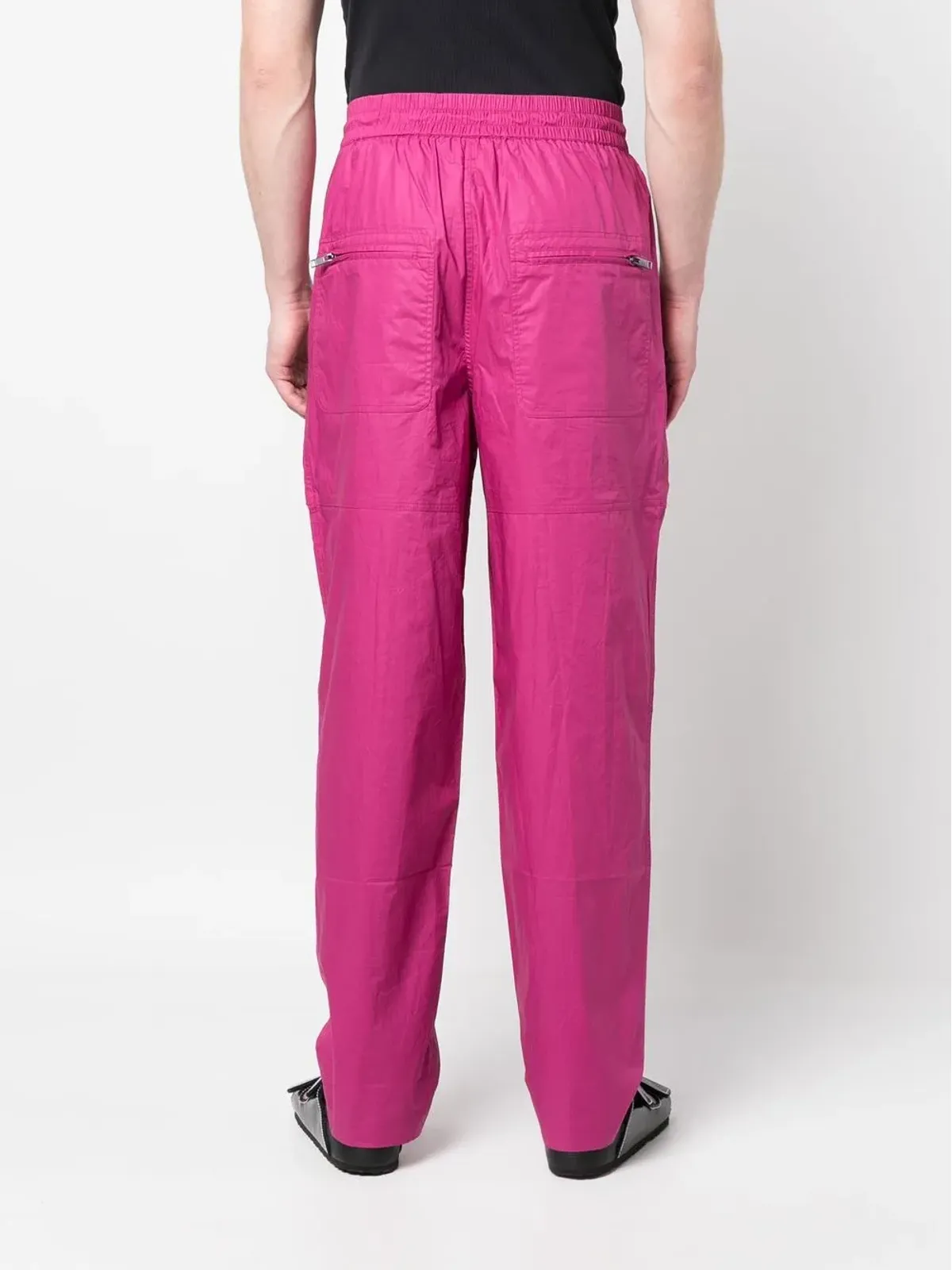 MARANT Ezra オーガニックコットン トラックパンツ ピンク - 画像4