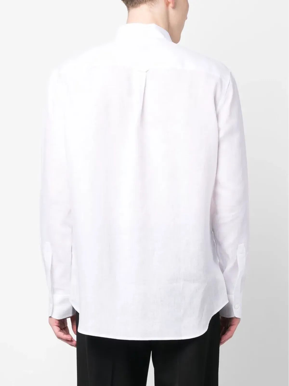 Brioni リネン ボタンアップ シャツ - White - 画像4