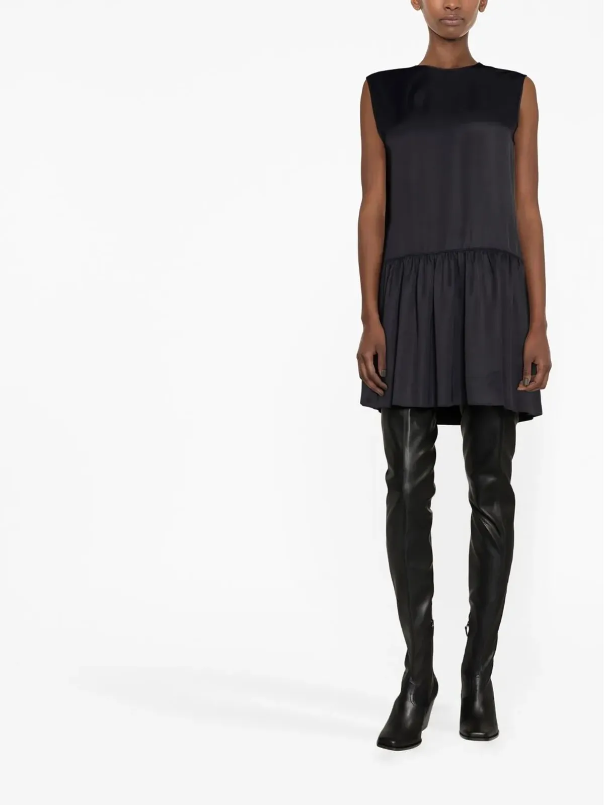 Lanvin ラウンドネック ノースリーブ ミニドレス - 画像2