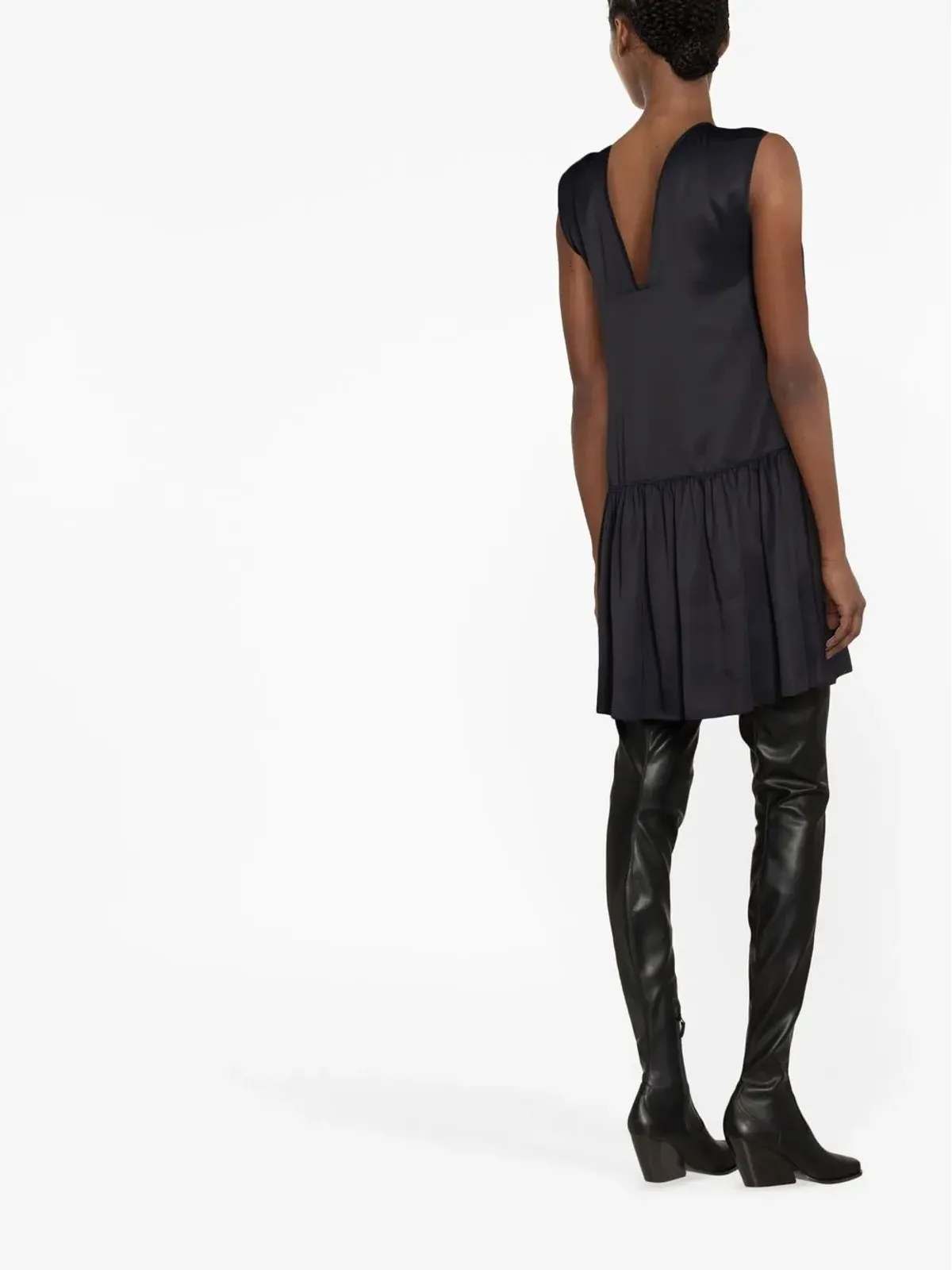 Lanvin ラウンドネック ノースリーブ ミニドレス - 画像4