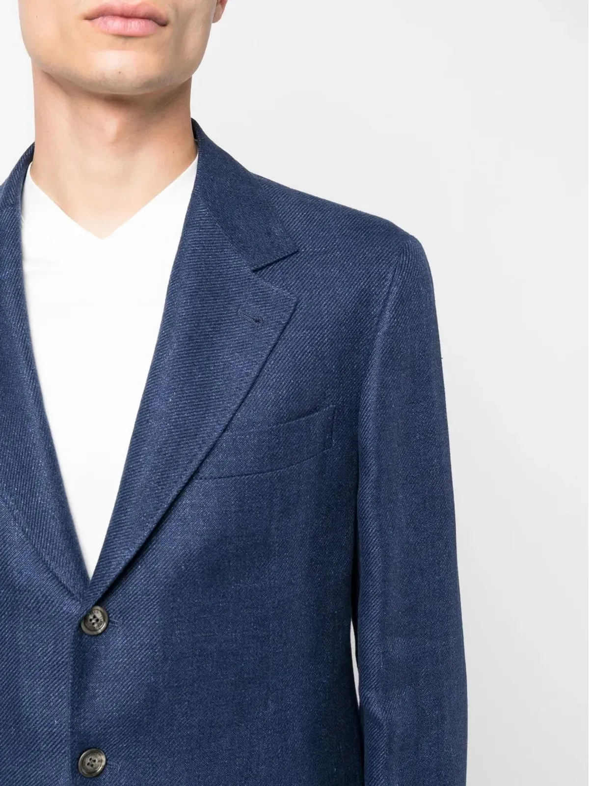 Brunello Cucinelli シングルブレスト2ピーススーツ ブルー - 画像5