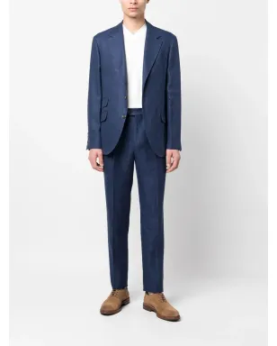 Brunello Cucinelli シングルブレスト2ピーススーツ ブルー - サムネイル2
