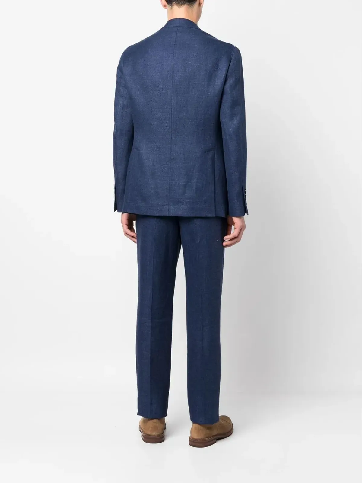 Brunello Cucinelli シングルブレスト2ピーススーツ ブルー - 画像4