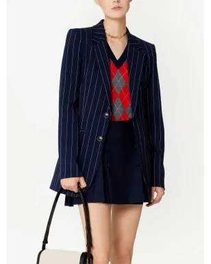 AMI Paris ストライプ柄のシングルブレストブレザー - サムネイル3