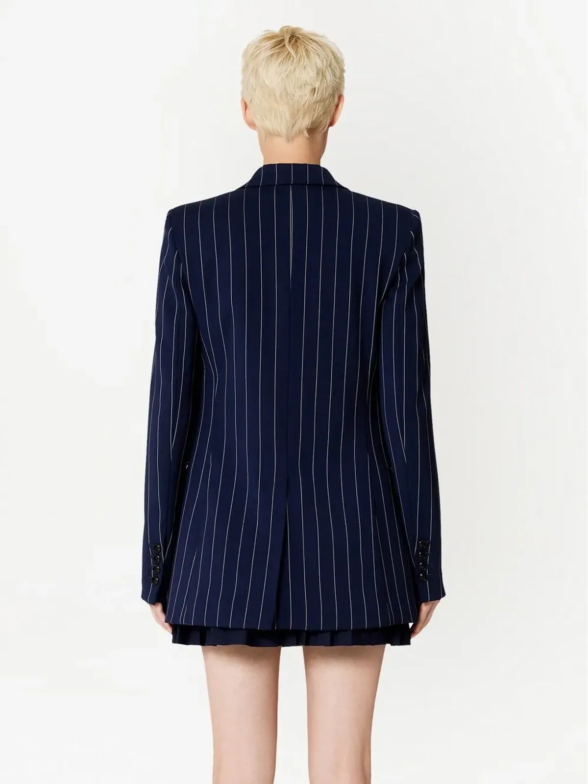 AMI Paris ストライプ柄のシングルブレストブレザー - 画像4