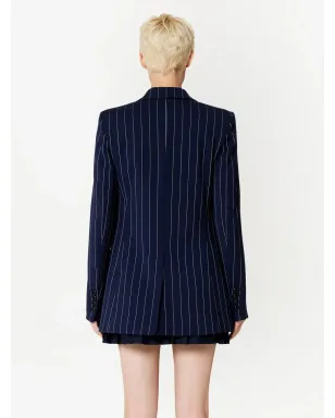 AMI Paris ストライプ柄のシングルブレストブレザー - サムネイル4
