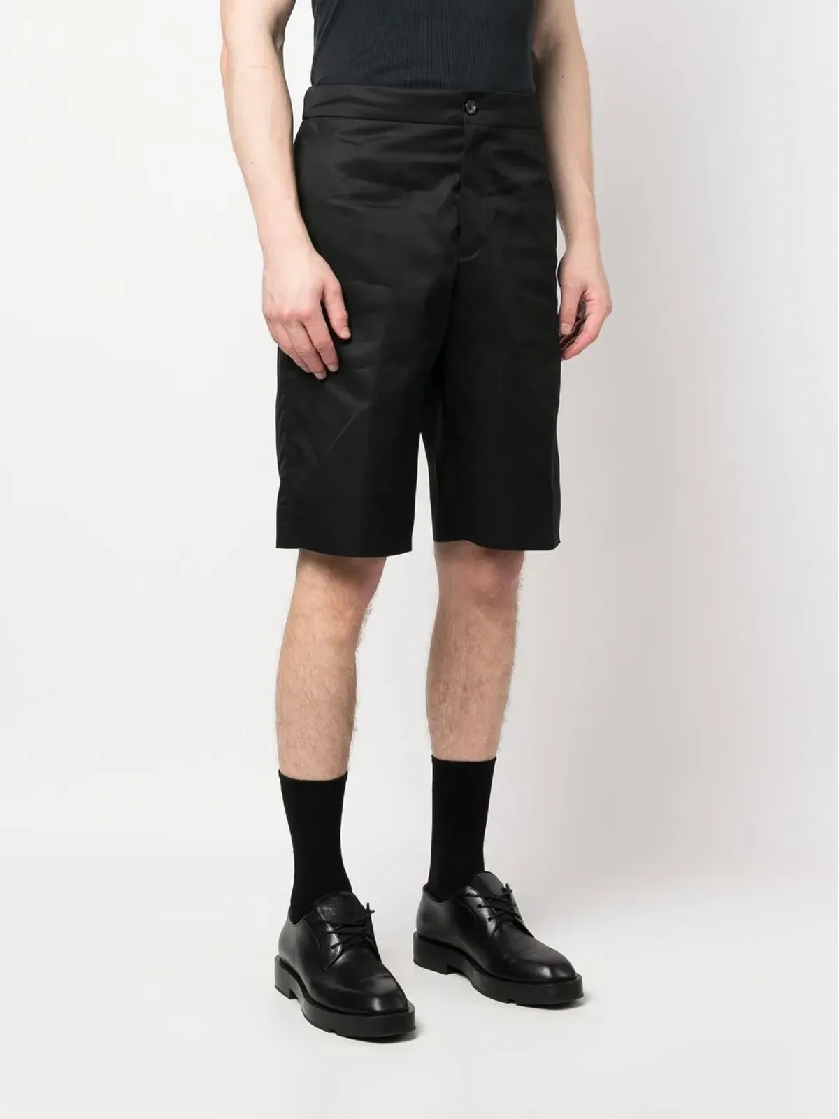 Alexander McQueen パネル切替ストレートレッグショーツ - ブラック - 画像3