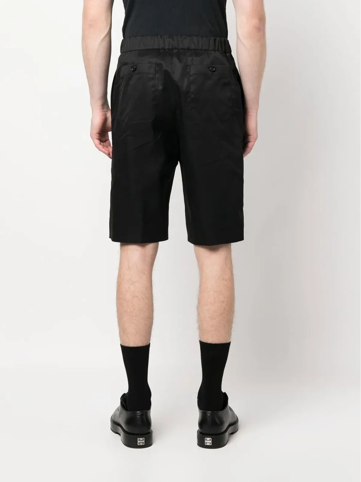 Alexander McQueen パネル切替ストレートレッグショーツ - ブラック - 画像4