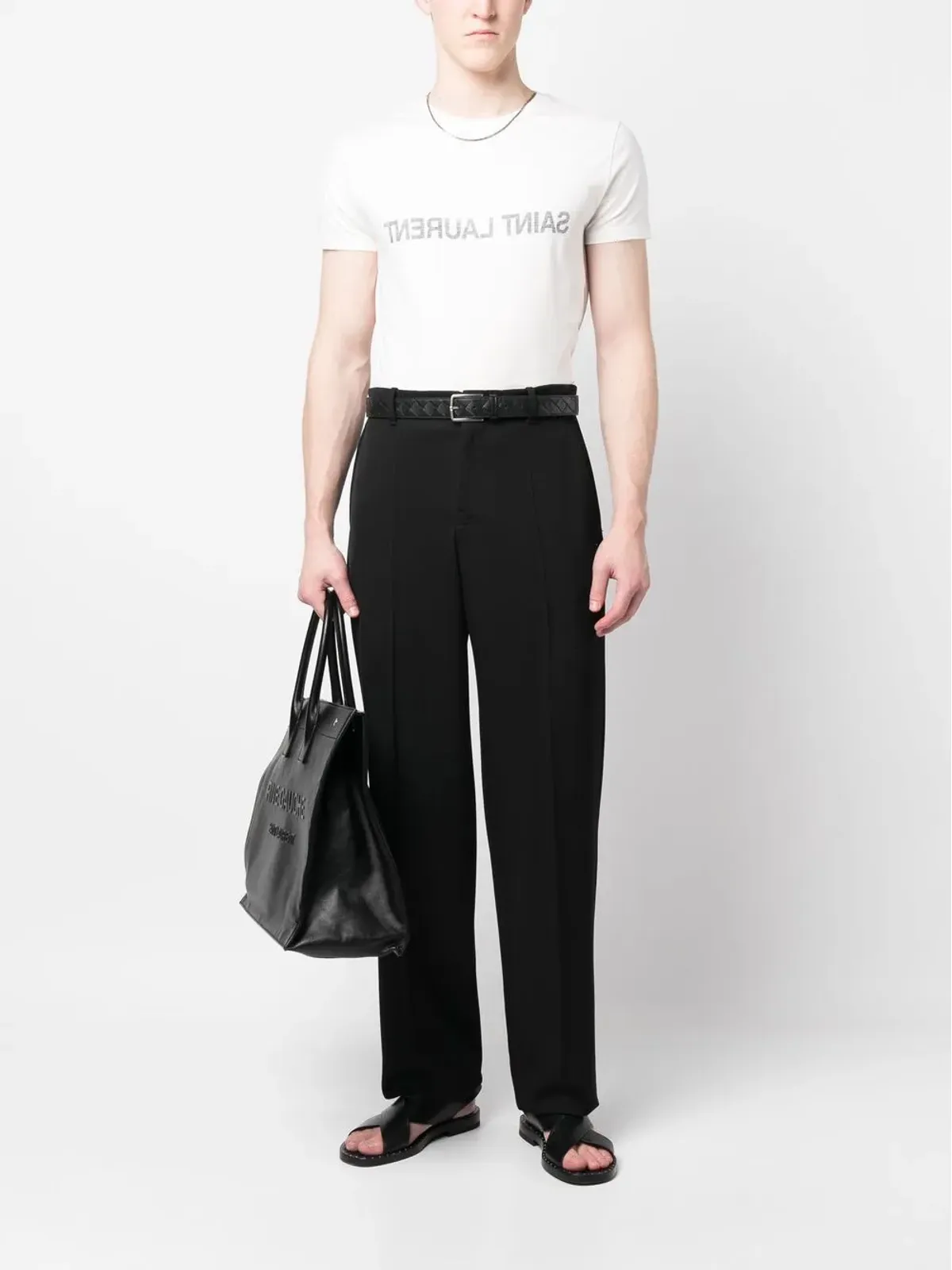 Saint Laurent リバースコットンTシャツ - 画像2