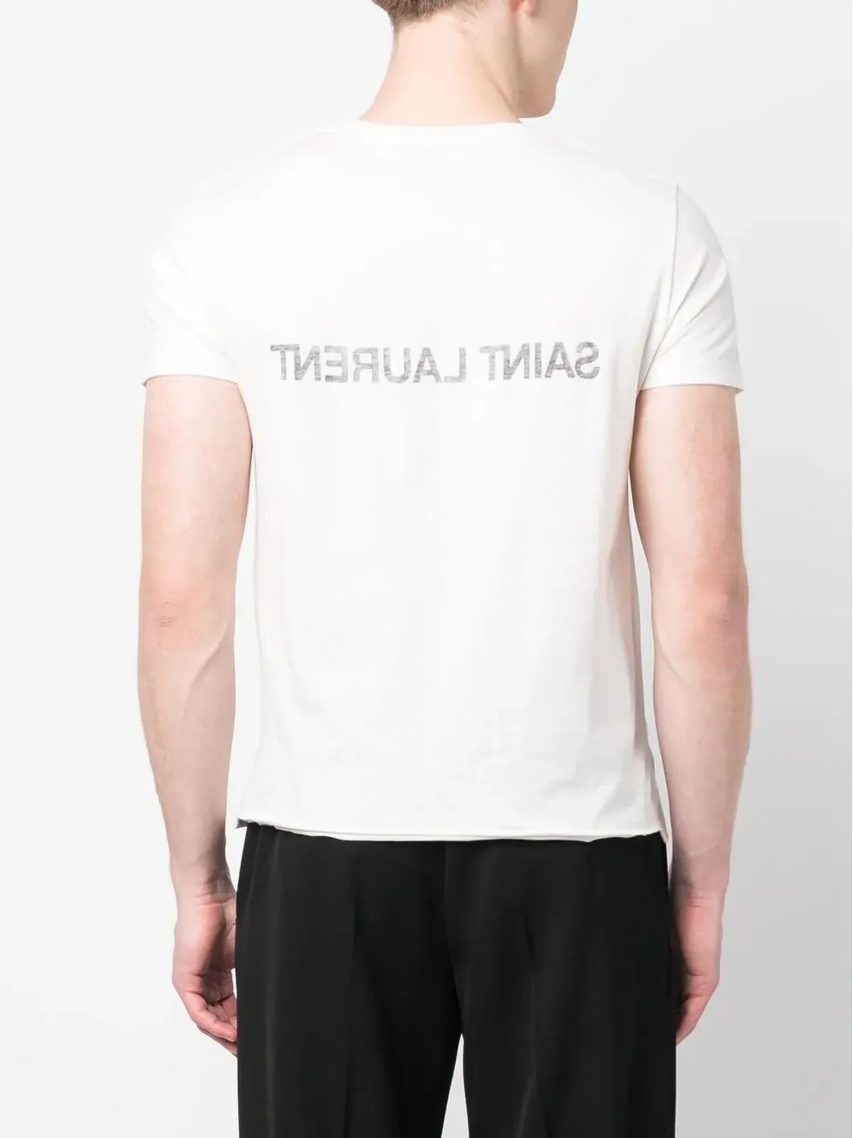 Saint Laurent リバースコットンTシャツ - 画像4