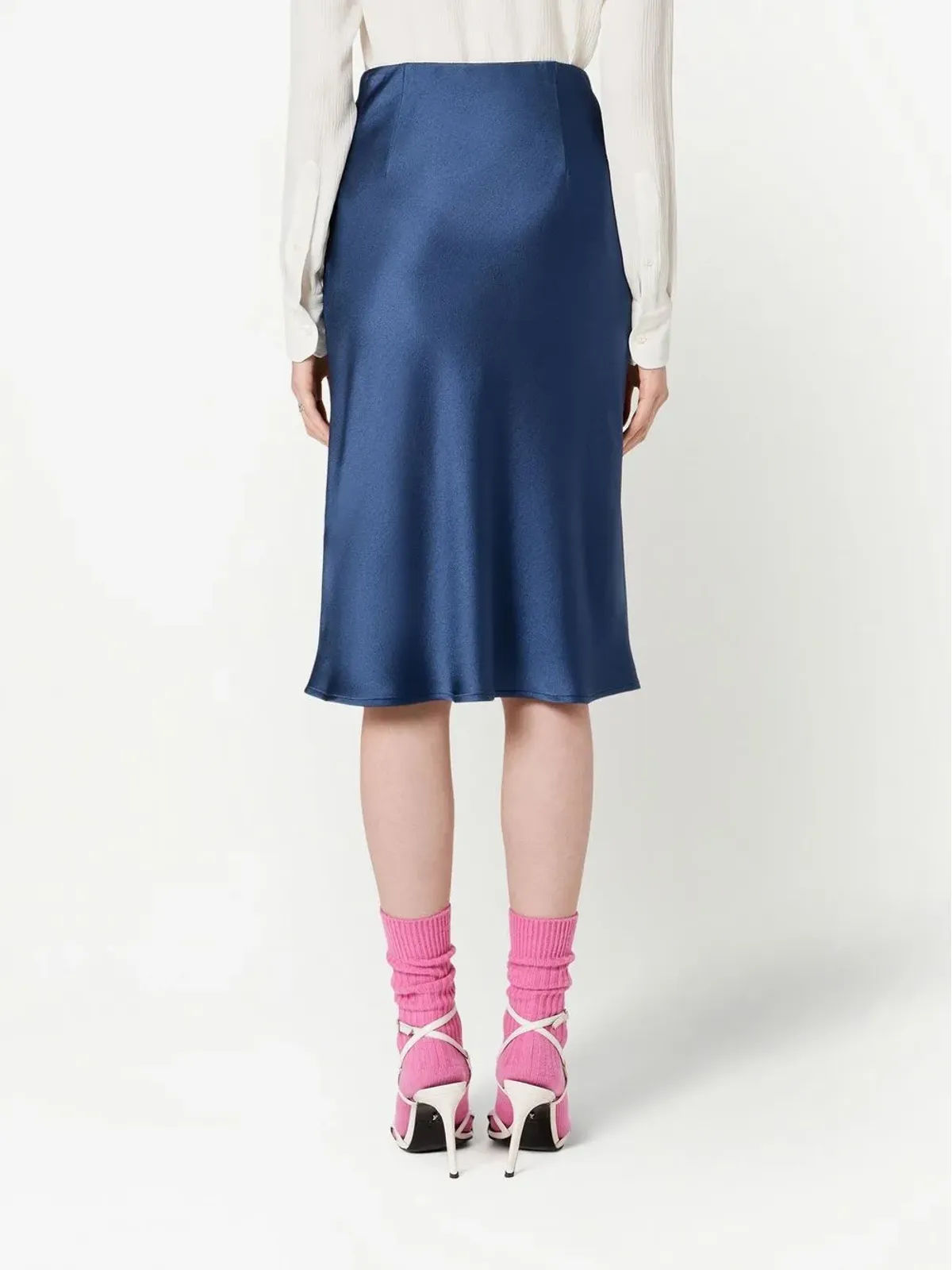 AMI Paris ハイウエストサテンスカート - 画像4