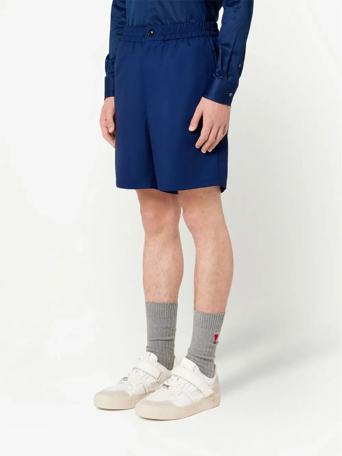 AMI Paris ストレートレッグ ウールショートパンツ - 画像3