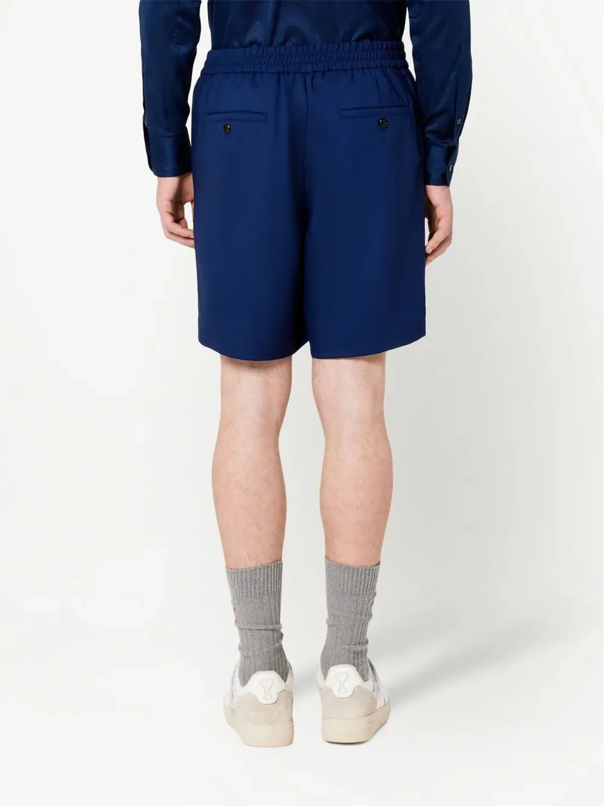 AMI Paris ストレートレッグ ウールショートパンツ - 画像4