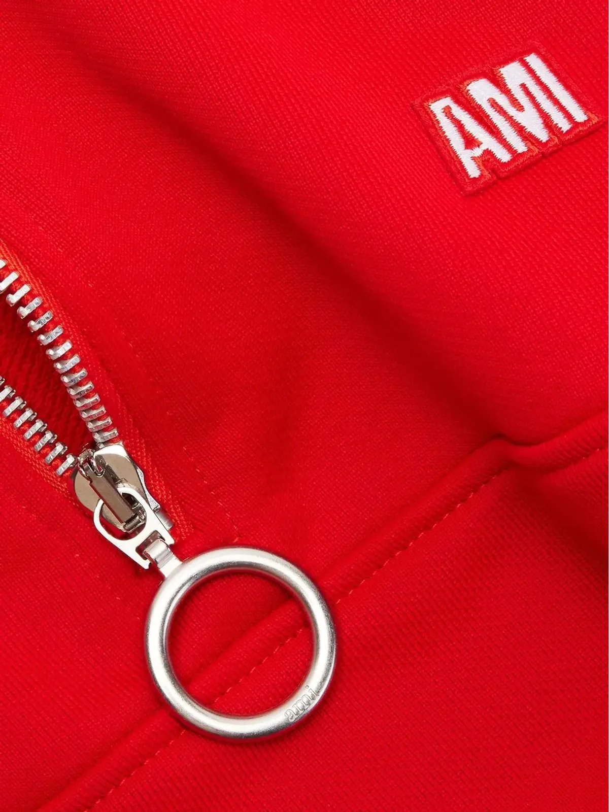 AMI Paris ストライプ ショートジップ プルオーバー スウェットシャツ - 画像5