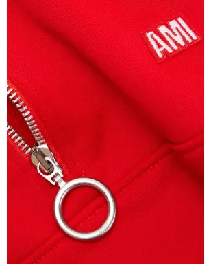 AMI Paris ストライプ ショートジップ プルオーバー スウェットシャツ - サムネイル5