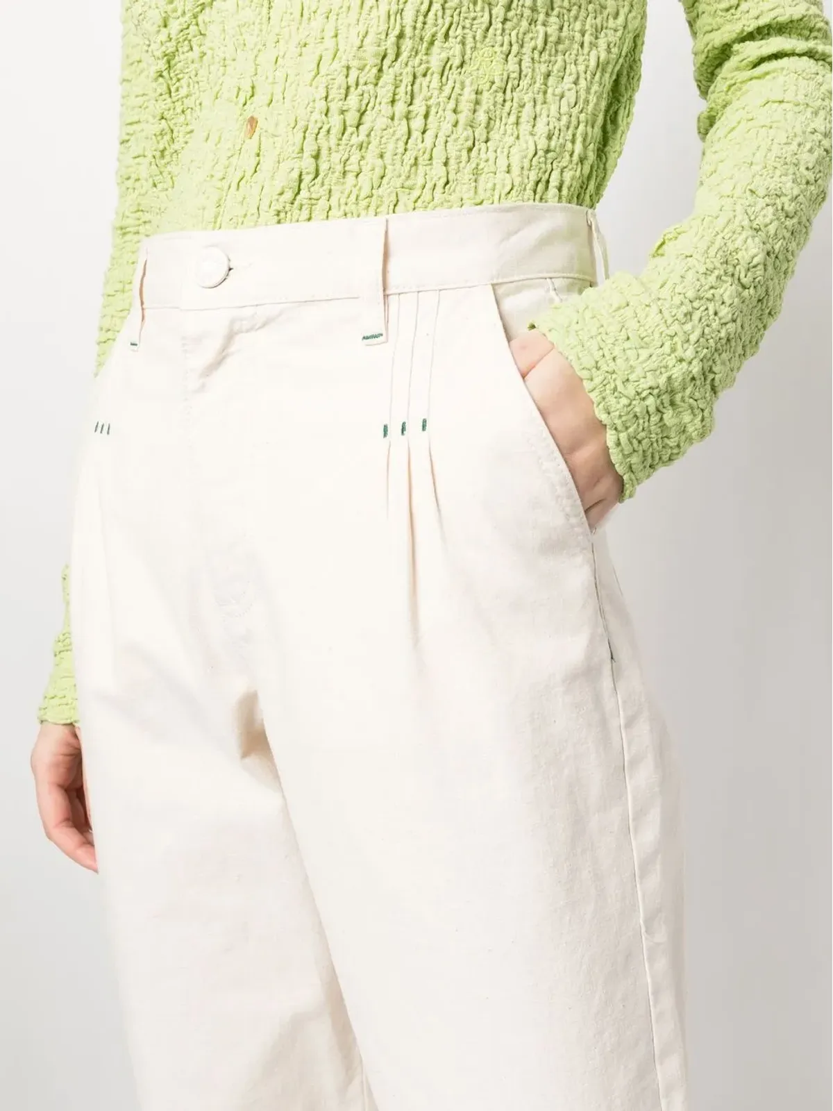 See by Chloé ピンタックディテール テーパードジーンズ - 画像5