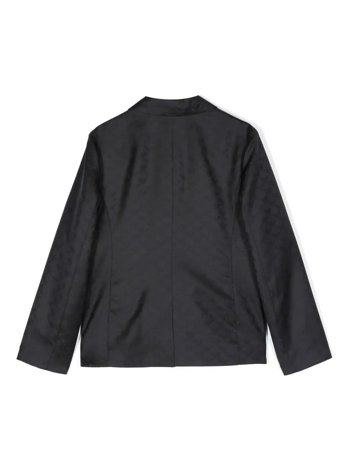 Emporio Armani Kids モノグラムジャカード・シングルブレストブレザー - ブルー - 画像2